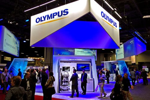 olympus booth at convention