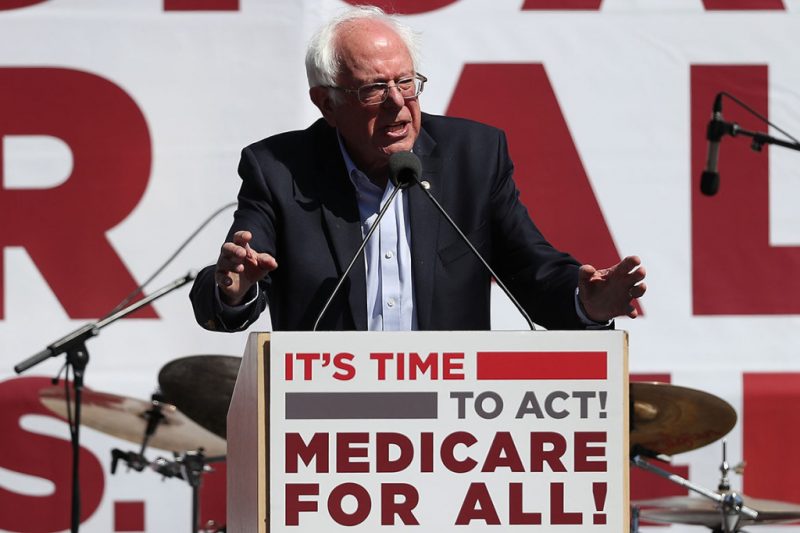 Sen. Bernie Sanders (I-Vt.) speaks during a health care rally on September 22, 2017 in San Francisco, California. (Justin Sullivan/Getty Images)